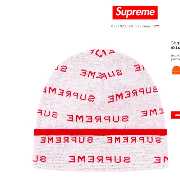 Supreme Logo Repeat Beanie | Poshmark